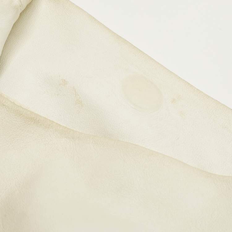 Pre Owned Jimmy Choo Saba White Leather Hobo