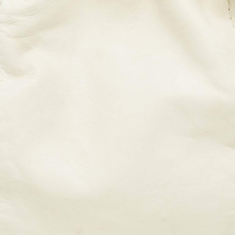 Pre Owned Jimmy Choo Saba White Leather Hobo