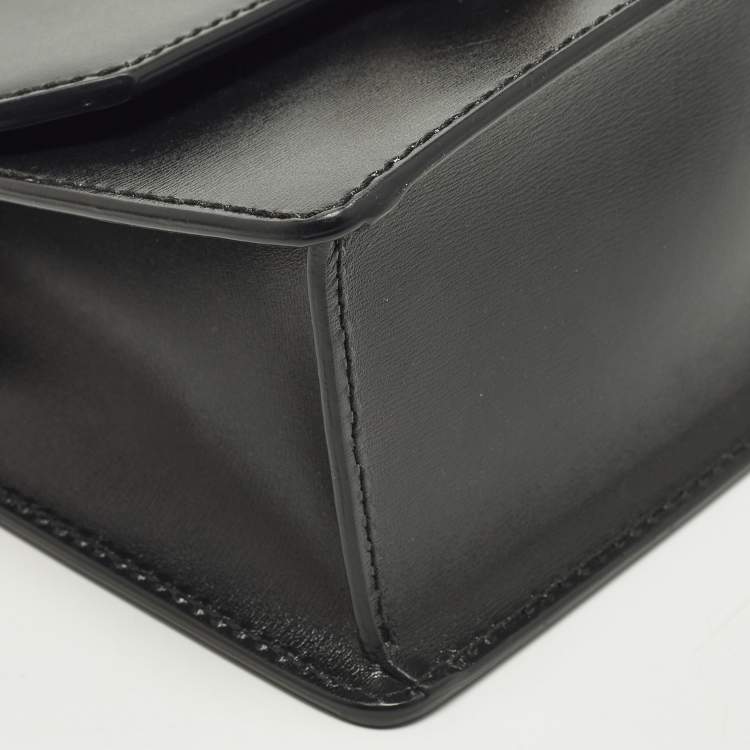 Pre Owned Jimmy Choo Madeline Crystal Black Leather Shoulder Bag