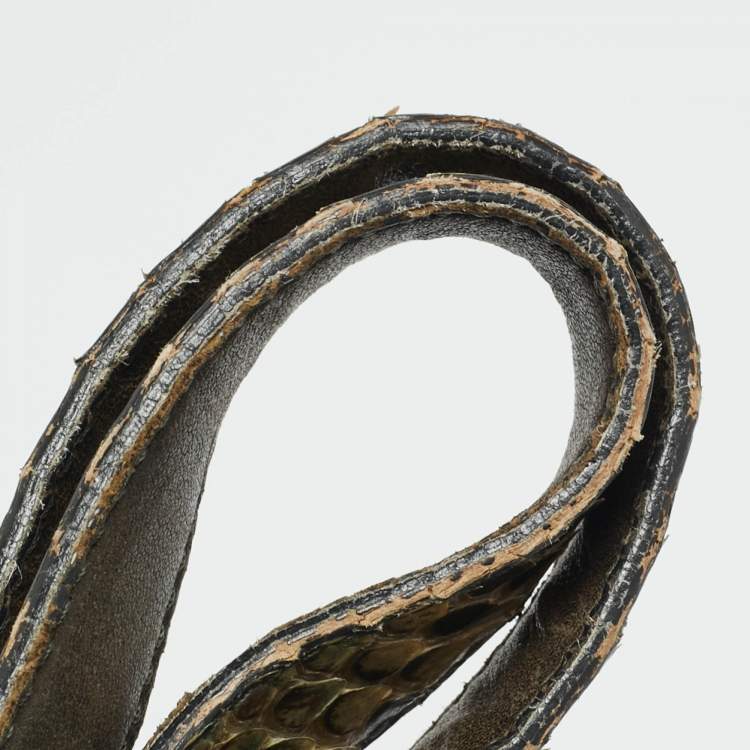 Pre Owned Jimmy Choo Riki Multicolor Snakeskin Bag