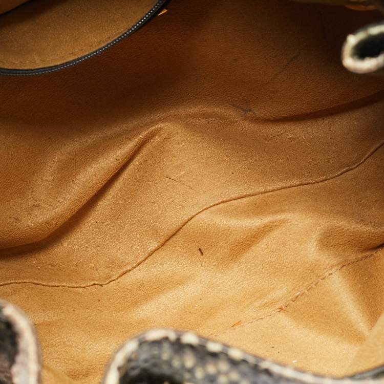 Pre Owned Jimmy Choo Riki Multicolor Snakeskin Bag