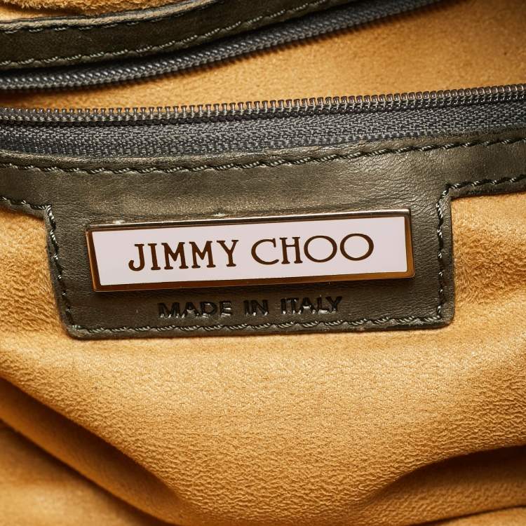 Pre Owned Jimmy Choo Riki Multicolor Snakeskin Bag