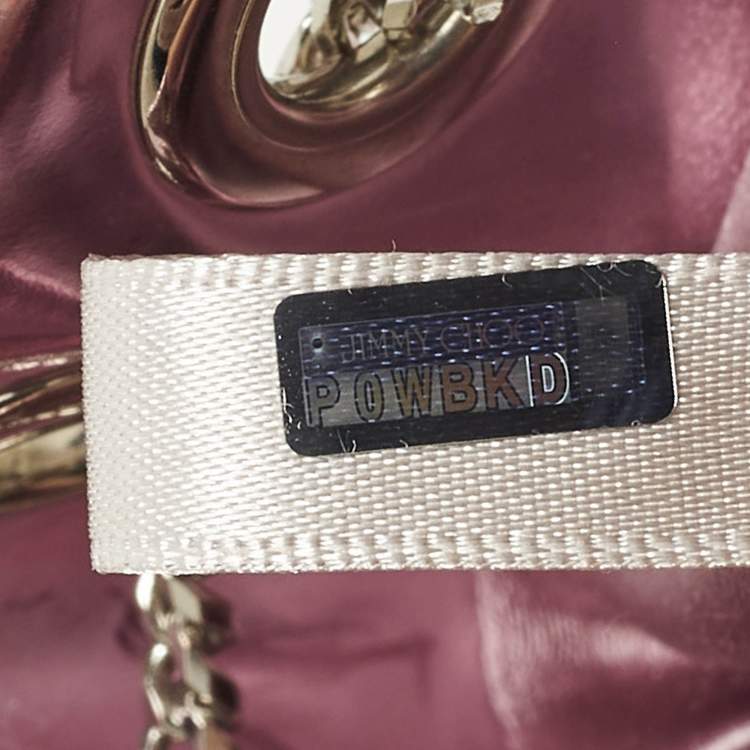 Pre Owned Jimmy Choo BonBon Pink Mirror Leather Bucket Bag