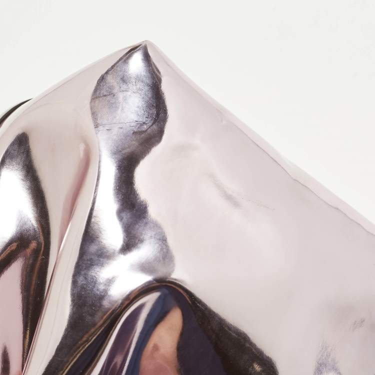 Pre Owned Jimmy Choo BonBon Pink Mirror Leather Bucket Bag