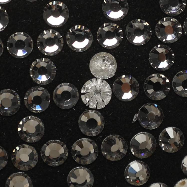 Pre Owned Jimmy Choo Callie Black Crystals and Satin Wristlet Clutch