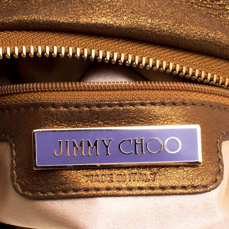Pre Owned Jimmy Choo Metallic Multicolor Sequin Chain Shoulder Bag