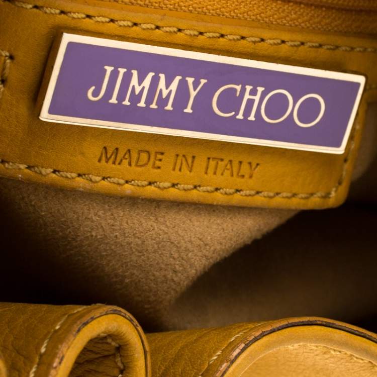 Pre Owned Jimmy Choo Mustard Leather Riki Tote
