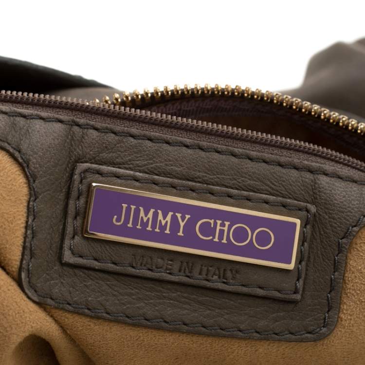Pre Owned Jimmy Choo Seaweed Green Python and Leather Tulita Shoulder Bag