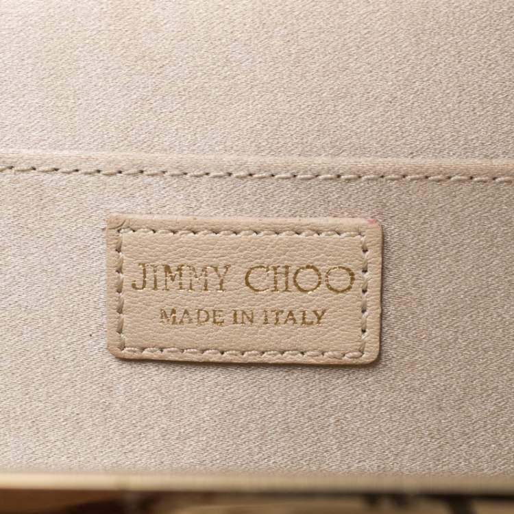 Pre Owned Jimmy Choo Gold Gliters Clutch  