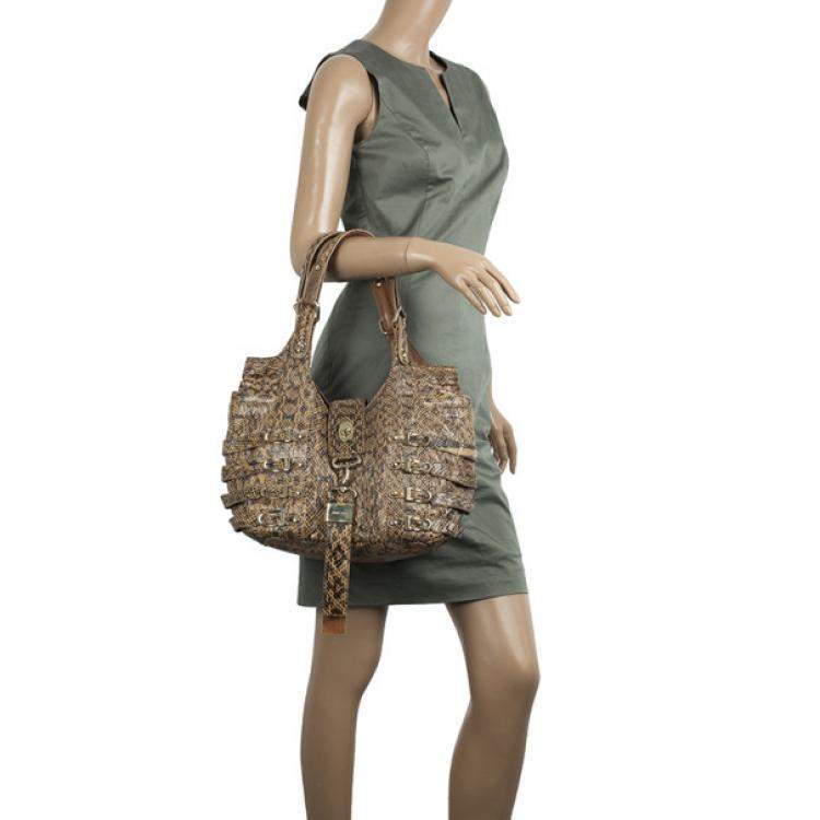 Pre Owned Jimmy Choo Bree Snakeskin Tote