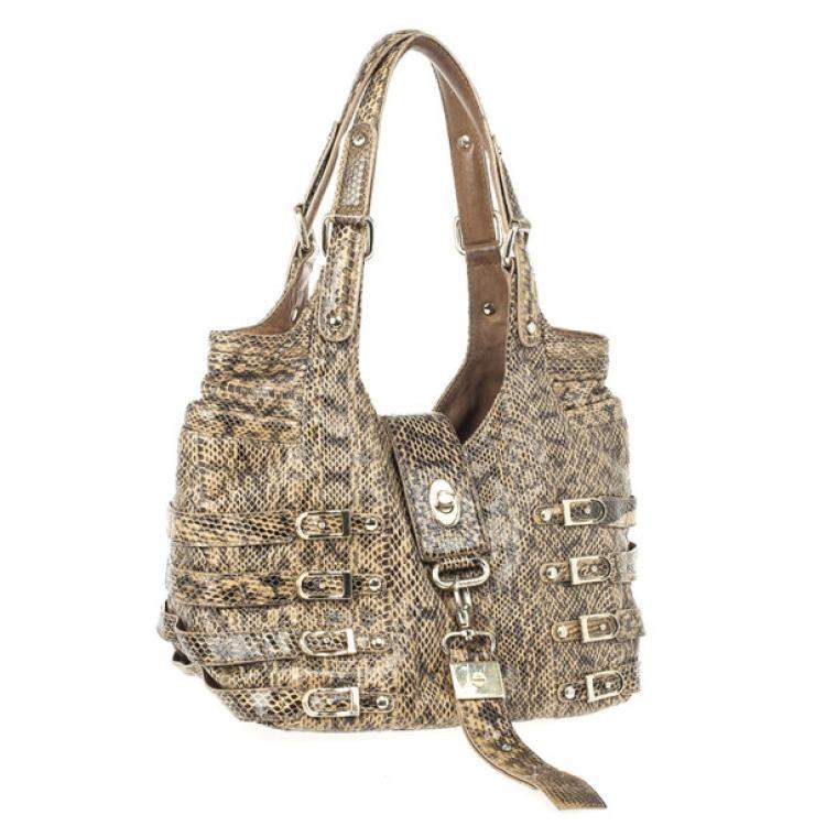 Pre Owned Jimmy Choo Bree Snakeskin Tote