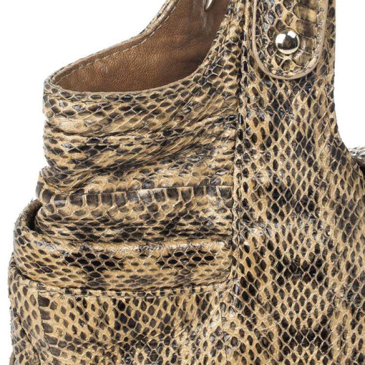 Pre Owned Jimmy Choo Bree Snakeskin Tote