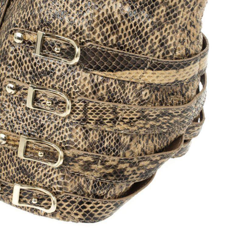 Pre Owned Jimmy Choo Bree Snakeskin Tote