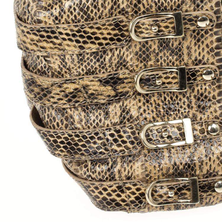 Pre Owned Jimmy Choo Bree Snakeskin Tote