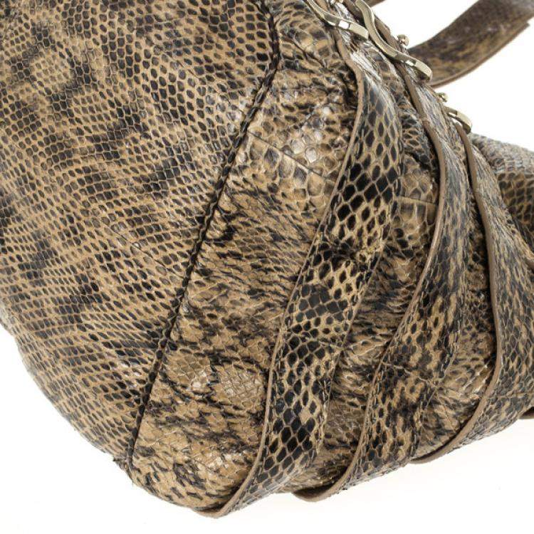 Pre Owned Jimmy Choo Bree Snakeskin Tote
