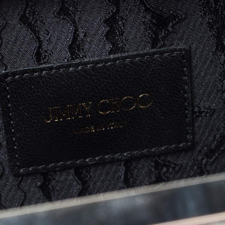 Pre Owned Jimmy Choo Metallic Silver Leather Vintage Celeste Clutch 
