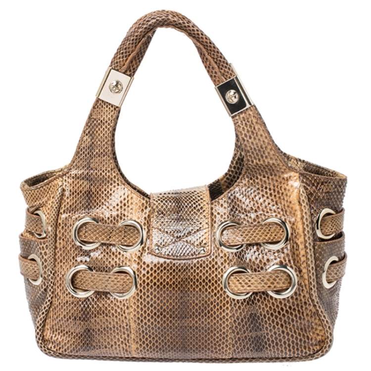 Pre Owned Jimmy Choo Python Ramona Shoulder Bag