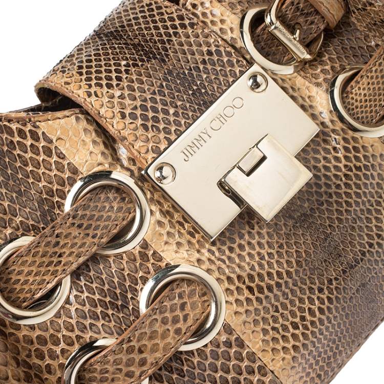 Pre Owned Jimmy Choo Python Ramona Shoulder Bag