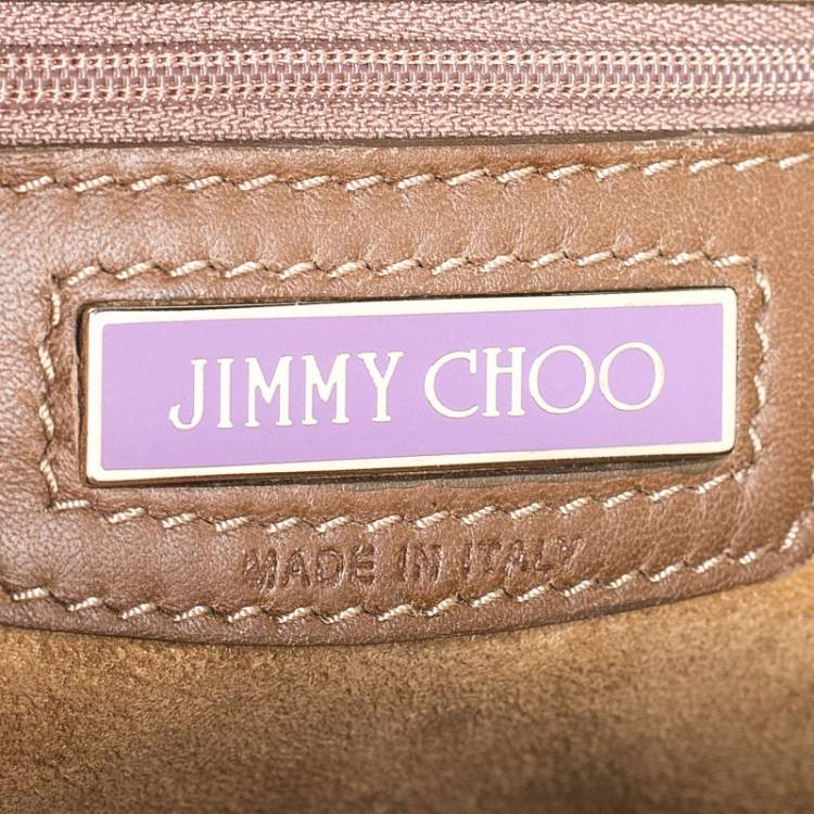 Pre Owned Jimmy Choo Brown Python Tulita Shoulder Bag