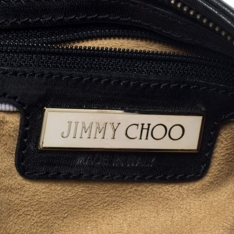 Pre Owned Jimmy Choo Black Leather Tassel Clutch