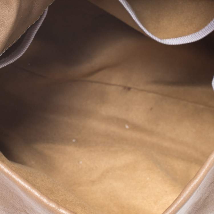 Pre Owned Jimmy Choo Light Brown Leather Saba Hobo Bag