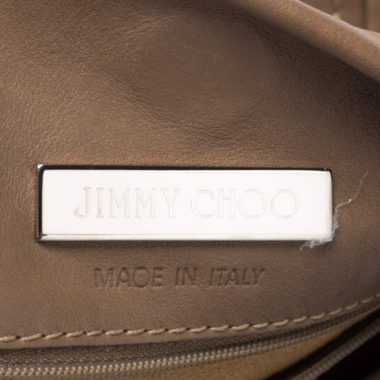 Pre Owned Jimmy Choo Light Brown Leather Saba Hobo Bag