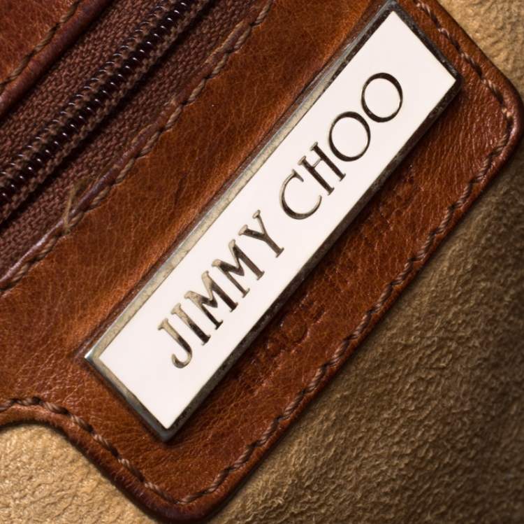 Pre Owned Jimmy Choo Tan Leather Ruby Hobo
