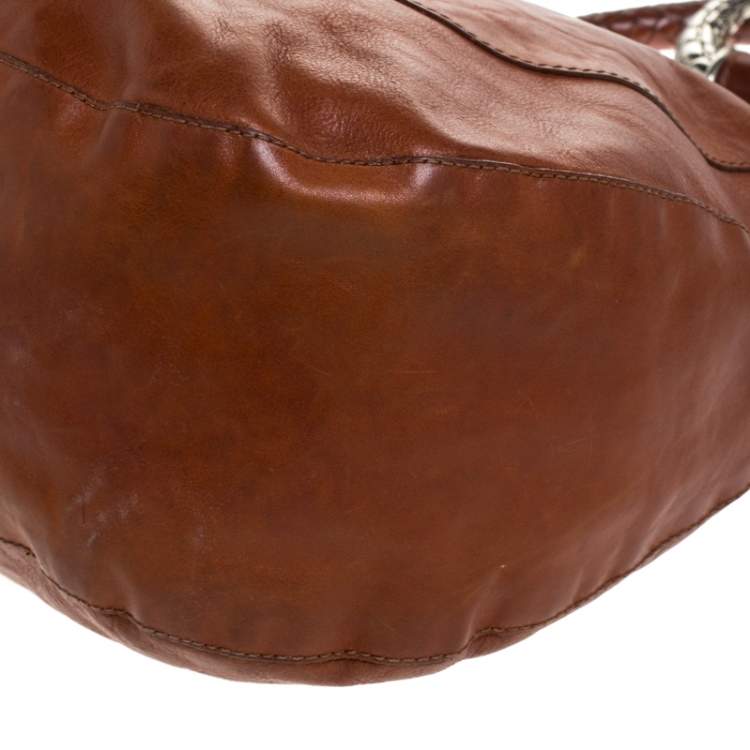Pre Owned Jimmy Choo Tan Leather Ruby Hobo