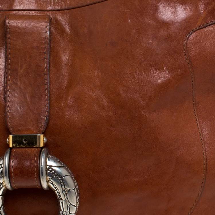 Pre Owned Jimmy Choo Tan Leather Ruby Hobo