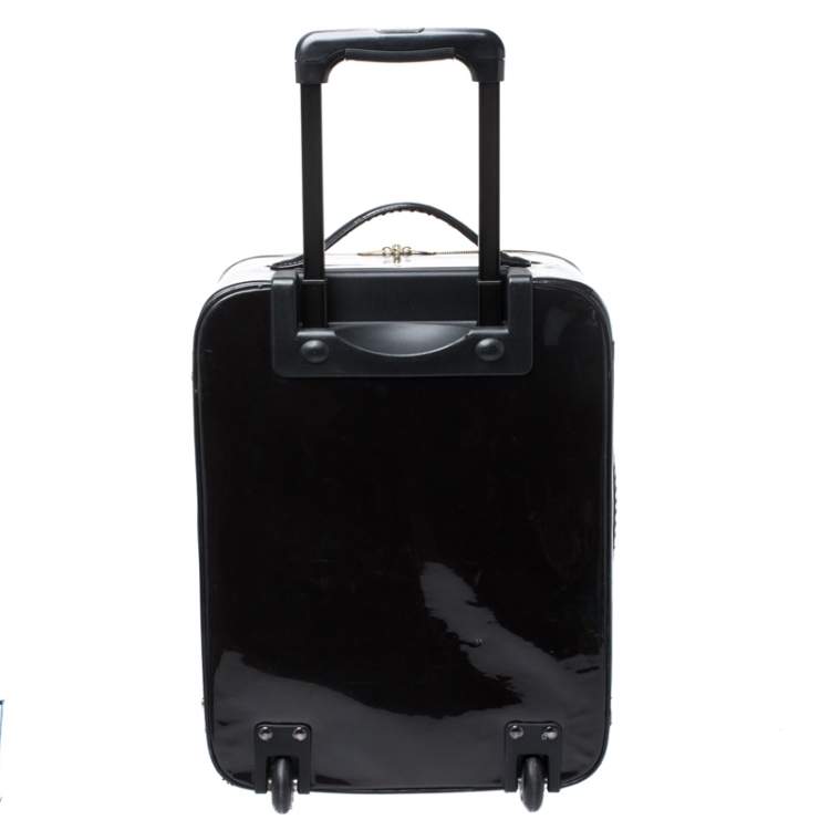 مملوكة مسبقًا Jimmy Choo Black Patent Leather Terence Suitcase