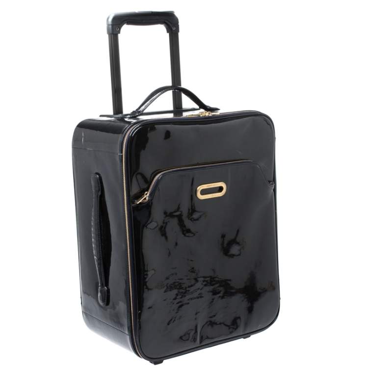 مملوكة مسبقًا Jimmy Choo Black Patent Leather Terence Suitcase