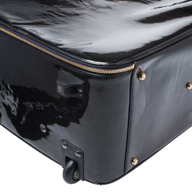 مملوكة مسبقًا Jimmy Choo Black Patent Leather Terence Suitcase