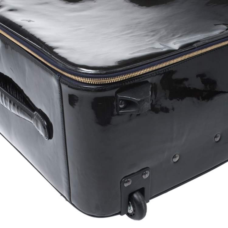 مملوكة مسبقًا Jimmy Choo Black Patent Leather Terence Suitcase