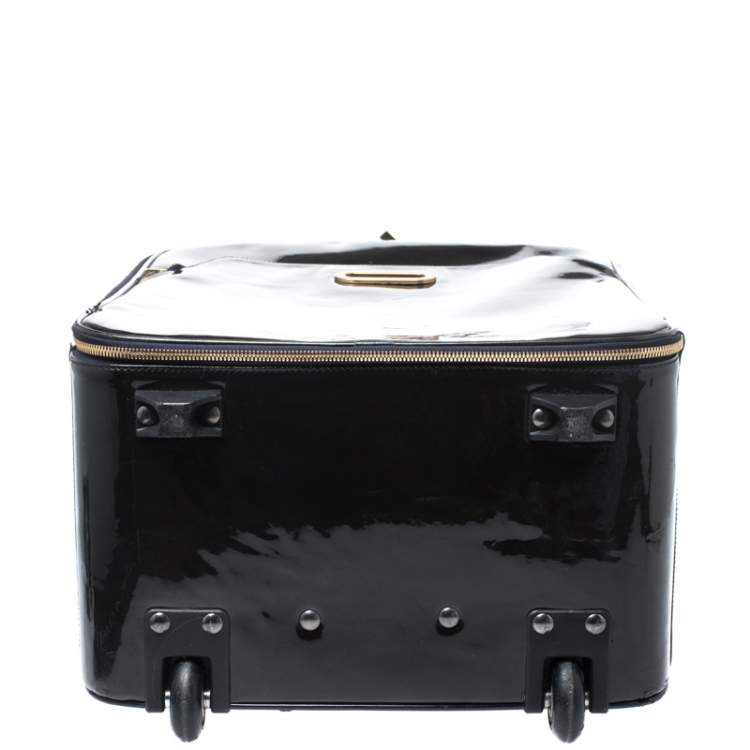 مملوكة مسبقًا Jimmy Choo Black Patent Leather Terence Suitcase