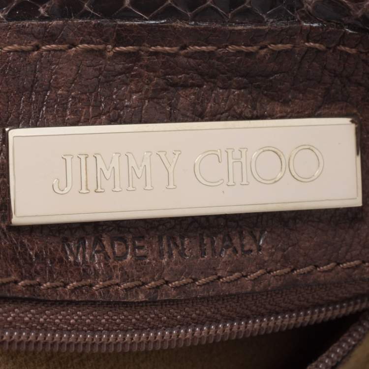 Pre Owned Jimmy Choo Brown Leather Roxana Hobo