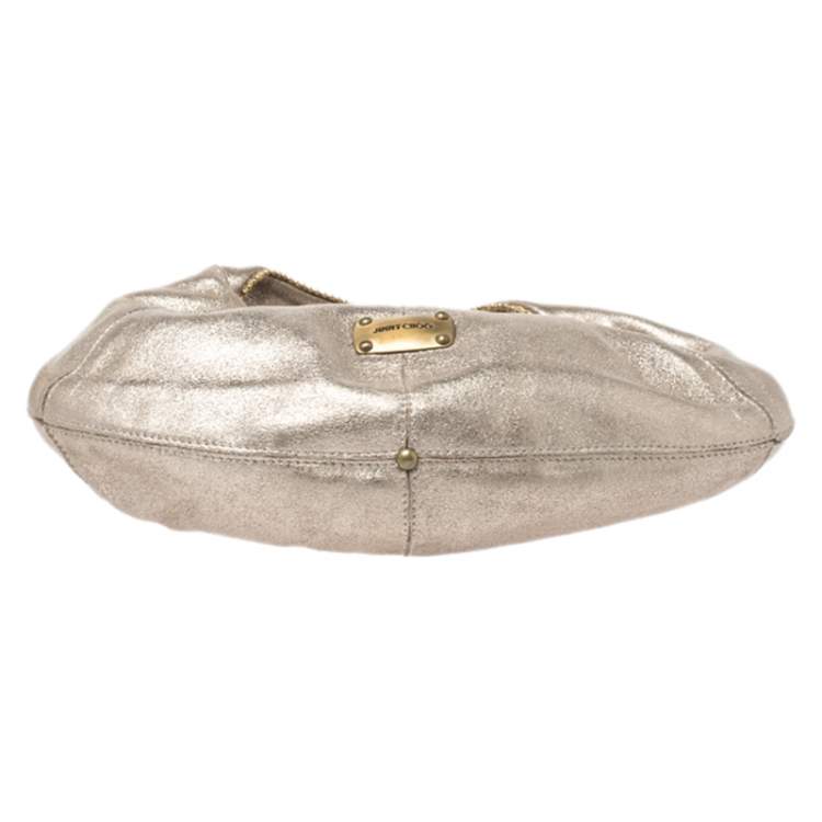 Pre Owned Jimmy Choo Metallic Leather Carina Clutch