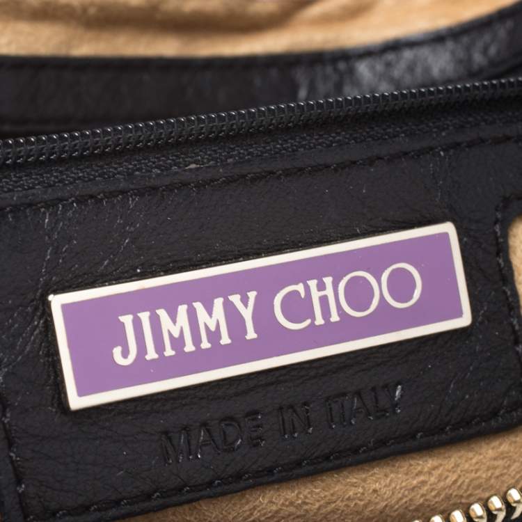 مملوكة مسبقًا Jimmy Choo Black Leather Flap Shoulder Bag