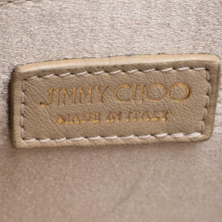 Pre Owned Jimmy Choo Black/White Printed Acrylic Candy Clutch Bag