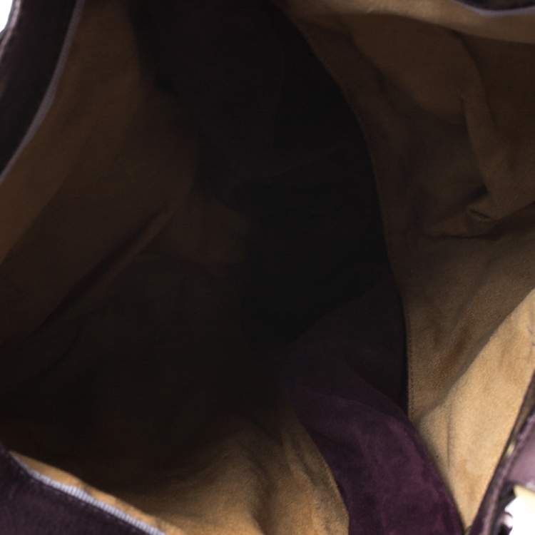 مملوكة مسبقًا Jimmy Choo Purple Patent Leather and Suede Mona Tote