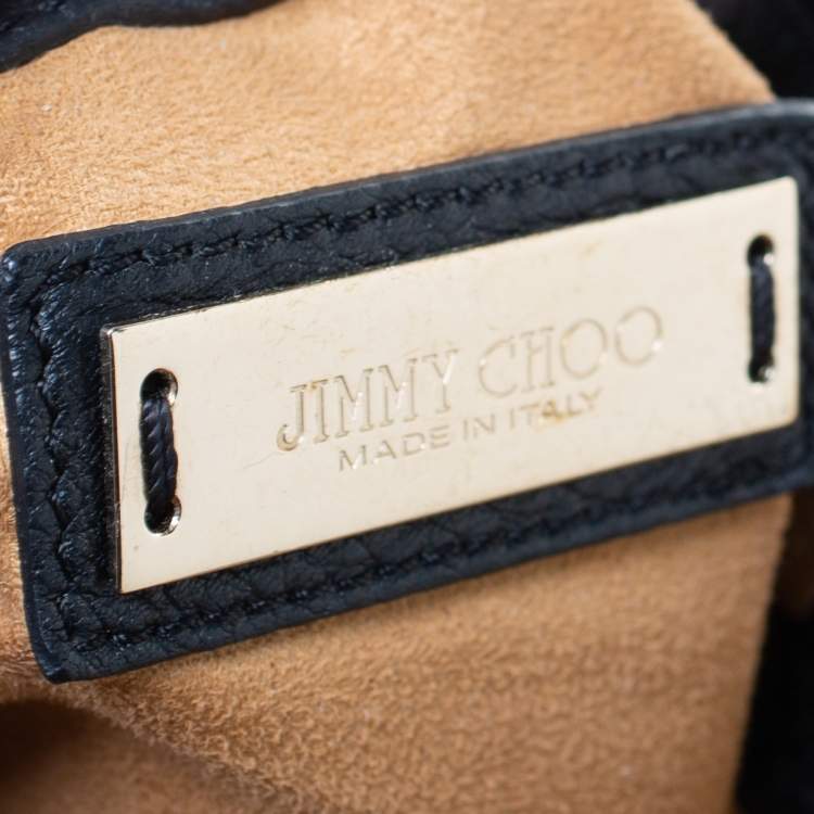 Pre Owned Jimmy Choo Black Leather Solar Hobo
