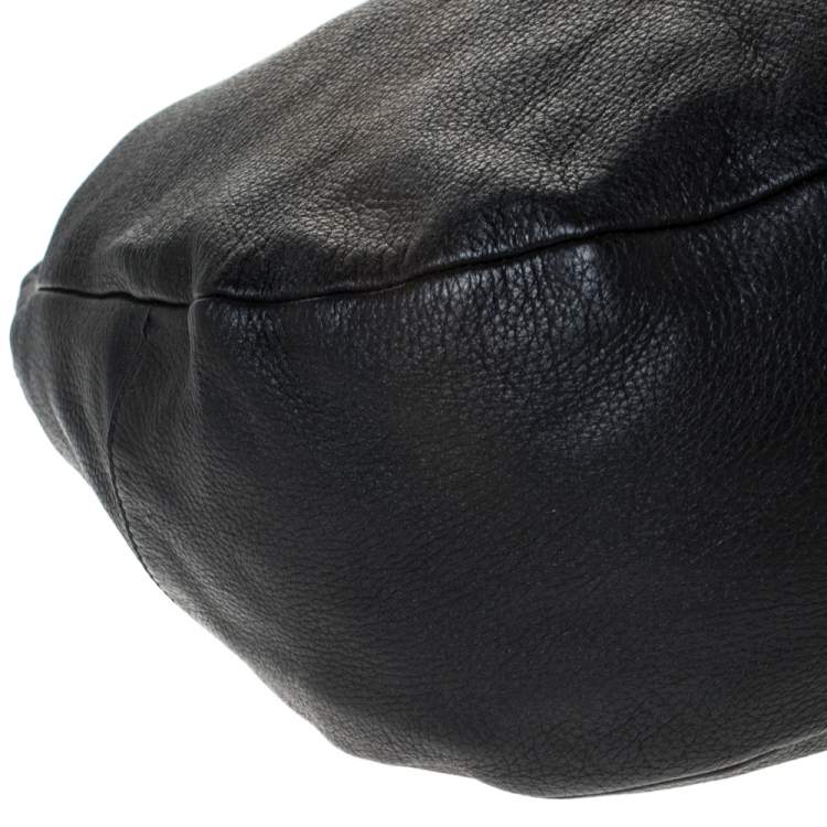 Pre Owned Jimmy Choo Black Leather Solar Hobo