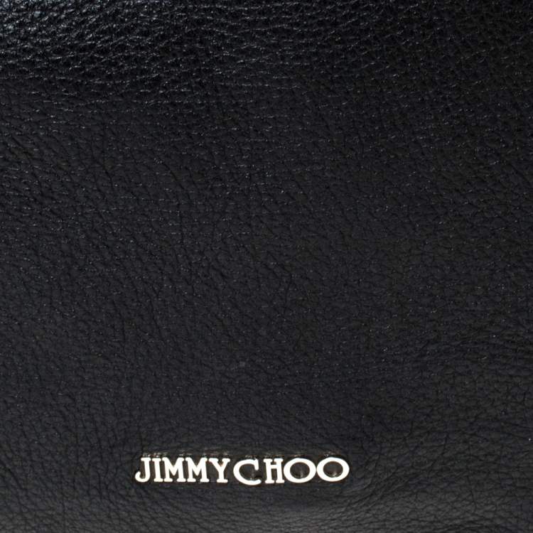 Pre Owned Jimmy Choo Black Leather Solar Hobo
