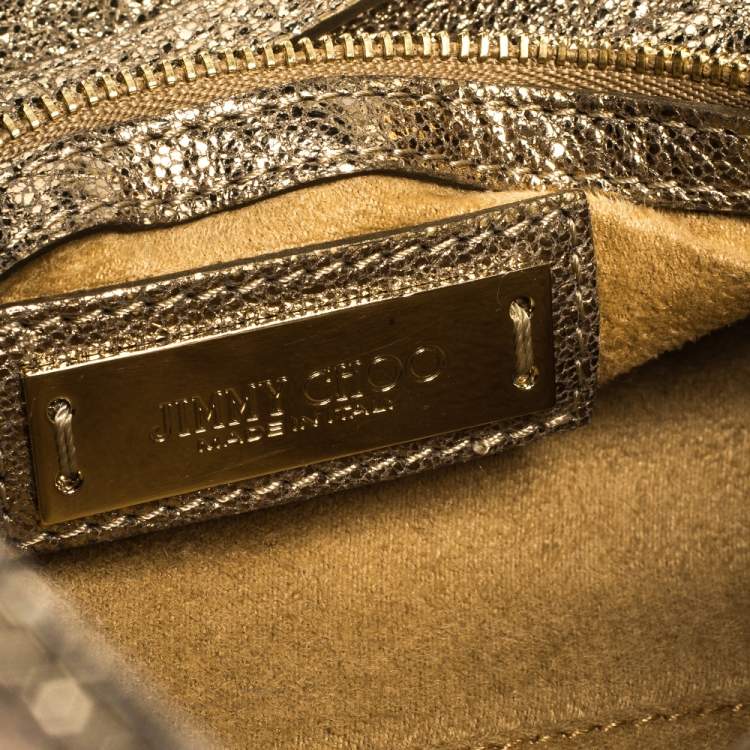 مملوكة مسبقًا Jimmy Choo Metallic Gold Leather Small Rosalie Sacthel