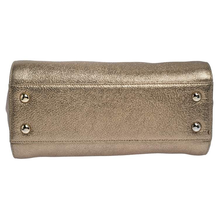 مملوكة مسبقًا Jimmy Choo Metallic Gold Leather Small Rosalie Sacthel