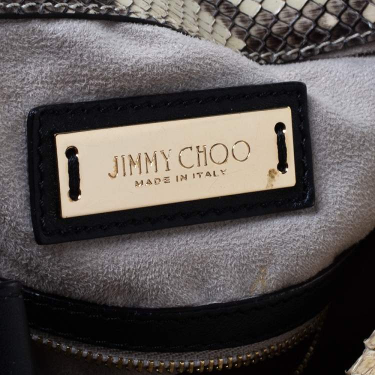 Pre Owned Jimmy Choo Cream Python Anna Hobo