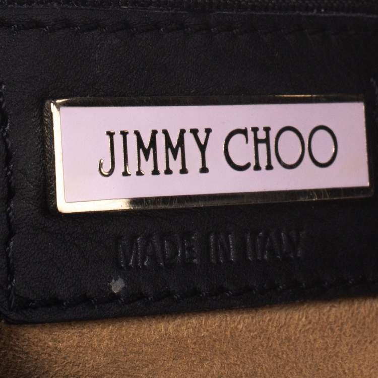 Pre Owned Jimmy Choo Brown Leopard Print Patent Leather Riki Shoulder Bag