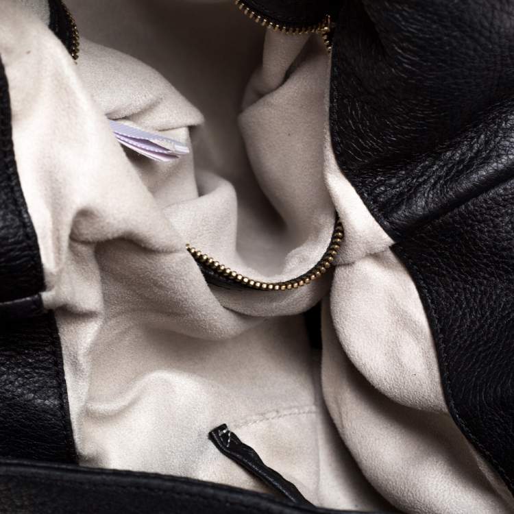 Pre Owned Jimmy Choo Black Leather Anna Shoulder Bag