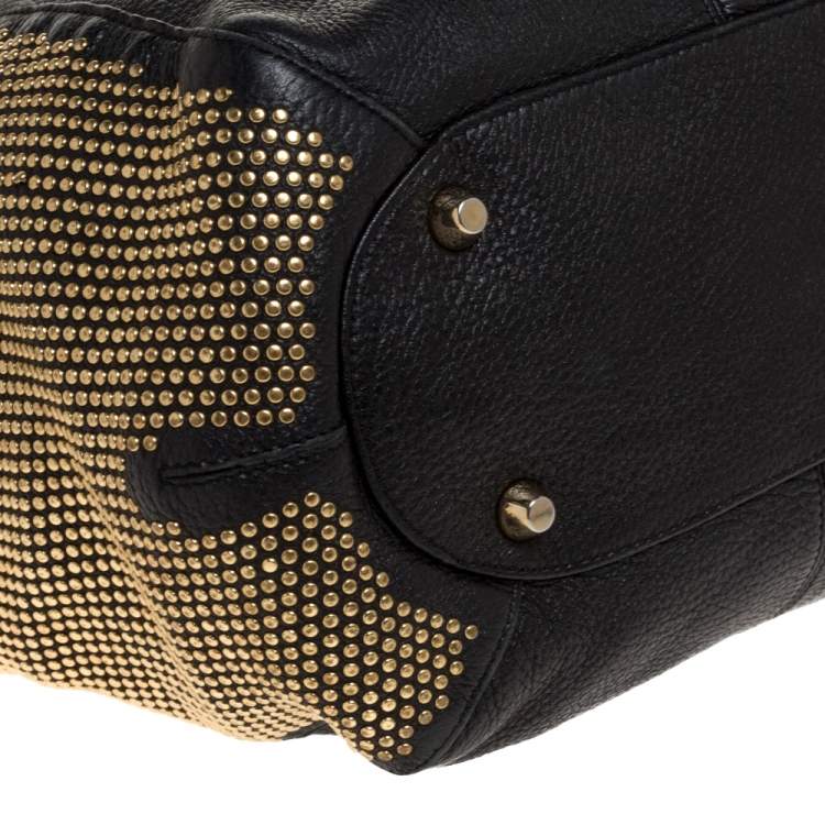 Pre Owned Jimmy Choo Black Leather Anna Shoulder Bag