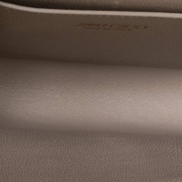 Pre Owned Jimmy Choo White Python and Fox Fur Venus Clutch