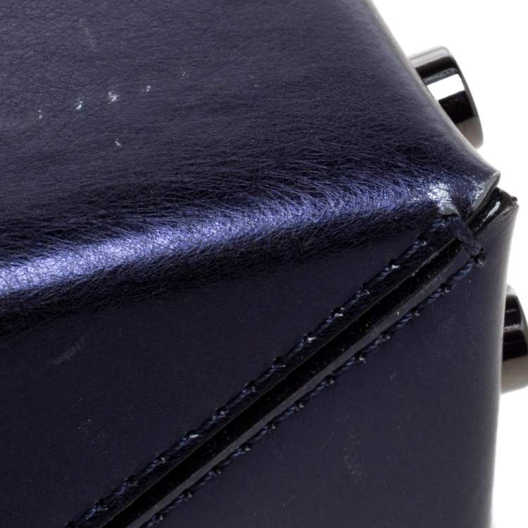 Pre Owned Jimmy Choo Metallic Purple Leather Lockett City Shoulder Bag
